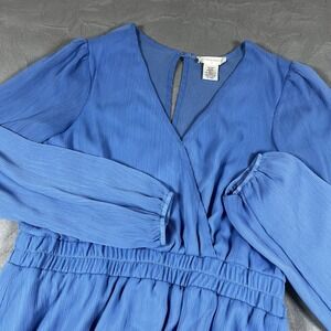 Altar'd State Blue‎ Long-Sleeve Mini Dress Size M